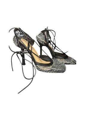 Mixx Shuz Envy Women's Square Toe
Mesh Lace Up Heels Black Size 7